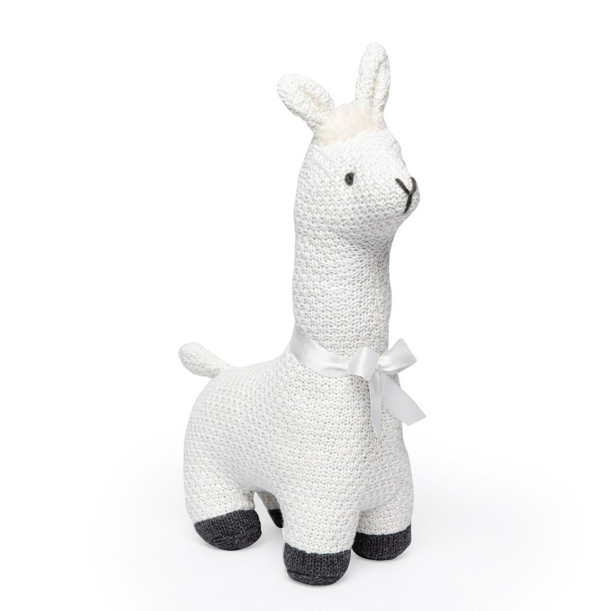 Cable-Knit Stuffed Llama - Ivory - ittybittybubba