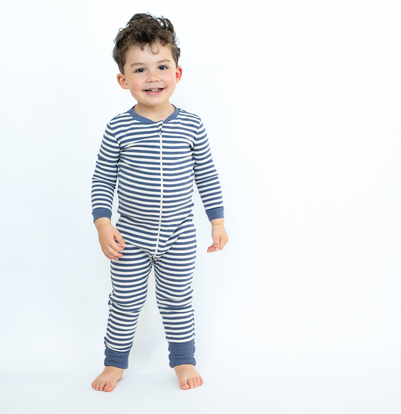 Organic Cotton Folkstone Grey Convert-a-Foot Sleeper - ittybittybubba