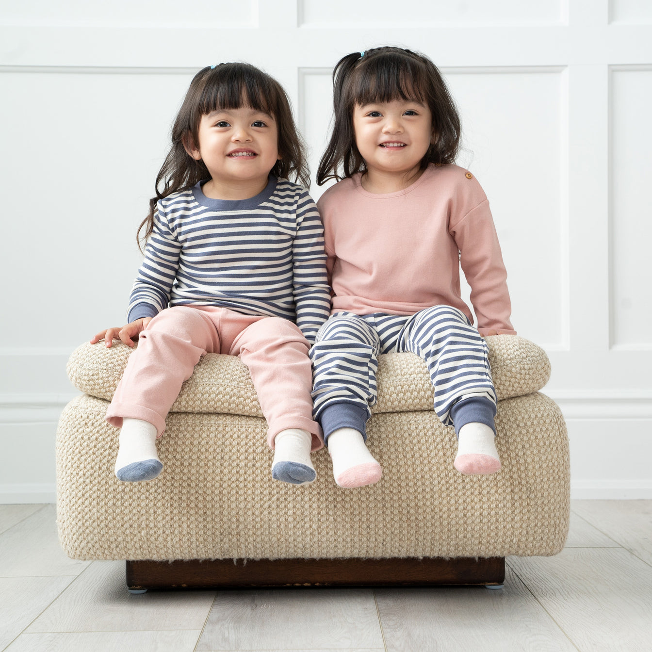 Organic Cotton Toddler Folkstone Grey Stripes Pajama Set - ittybittybubba