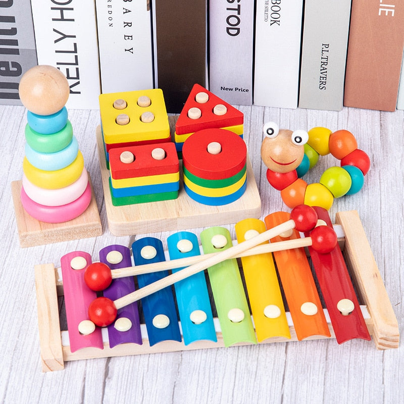 Baby's Wooden Montessori Xylophone Toy