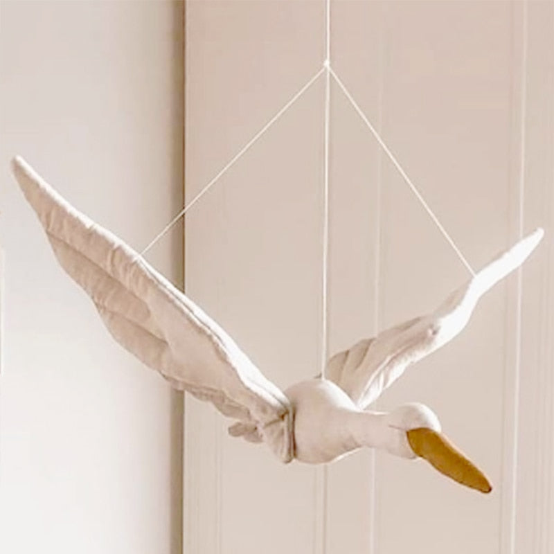 Hanging Swan Plush Stuffy for Nursery Room Decor