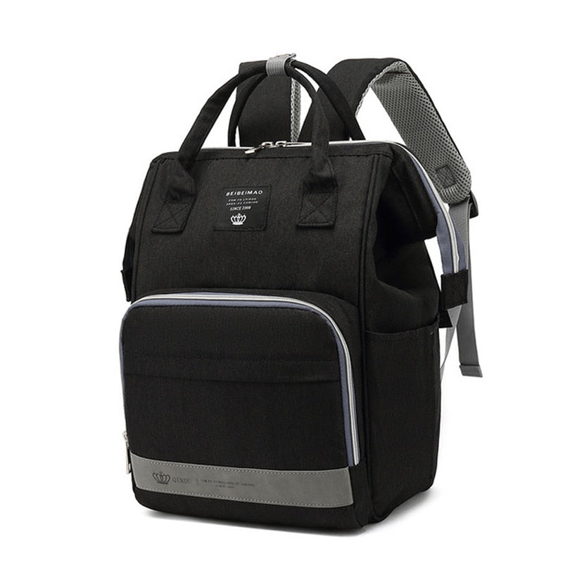 Large Capacity Diaper Bag Backpack - Black