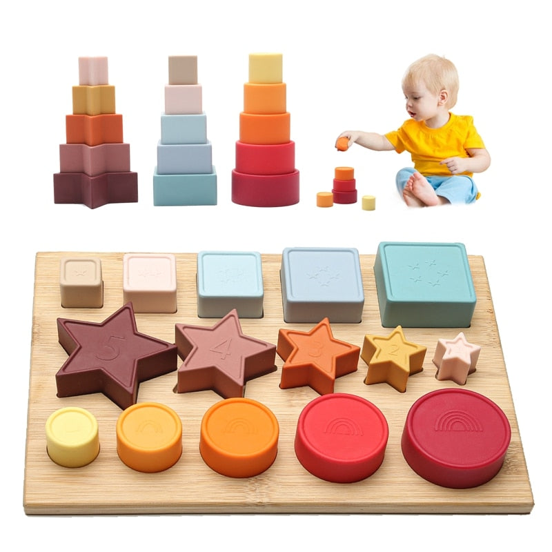 Montessori Silicone Stacking Toy