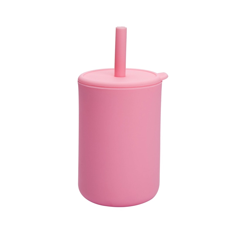 Silicone Baby Drinking Cup with Straw - ittybittybubba