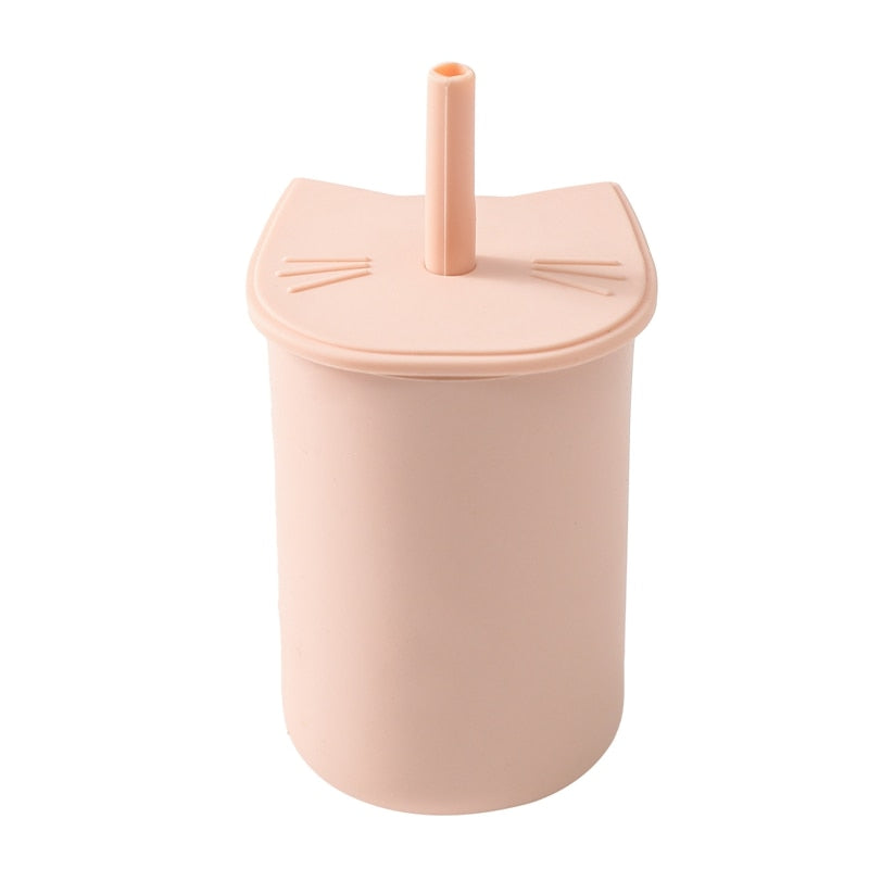 Leakproof Silicone Cup with Straw - ittybittybubba