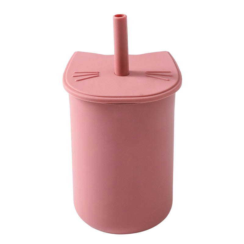 Leakproof Silicone Cup with Straw - ittybittybubba