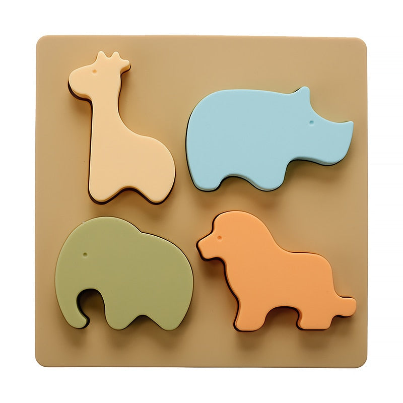 Montessori Silicone Building Blocks - Animals