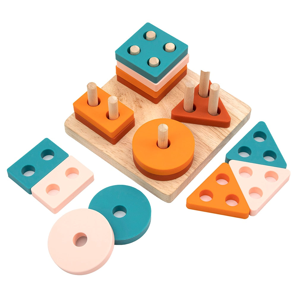 Montessori Silicone Stacking Blocks