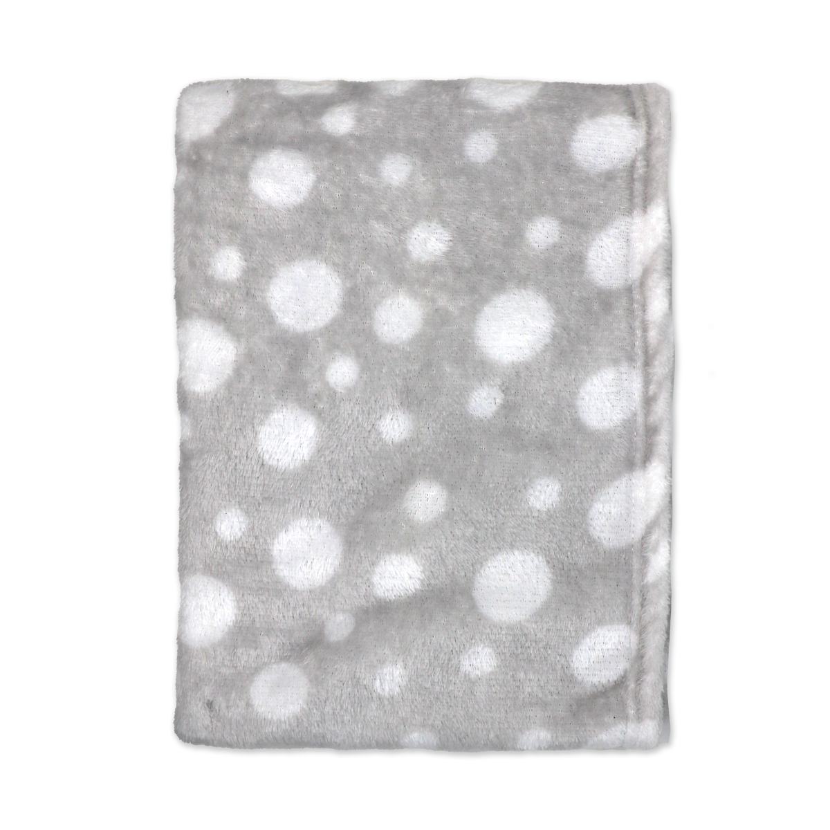 Printed Plush Baby Blanket - Dots - ittybittybubba