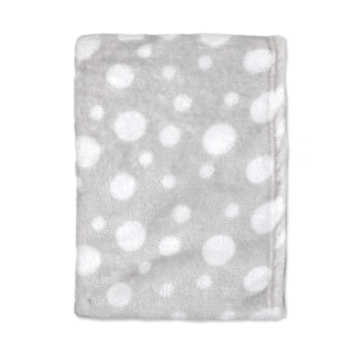 Printed Plush Baby Blanket - Dots - ittybittybubba