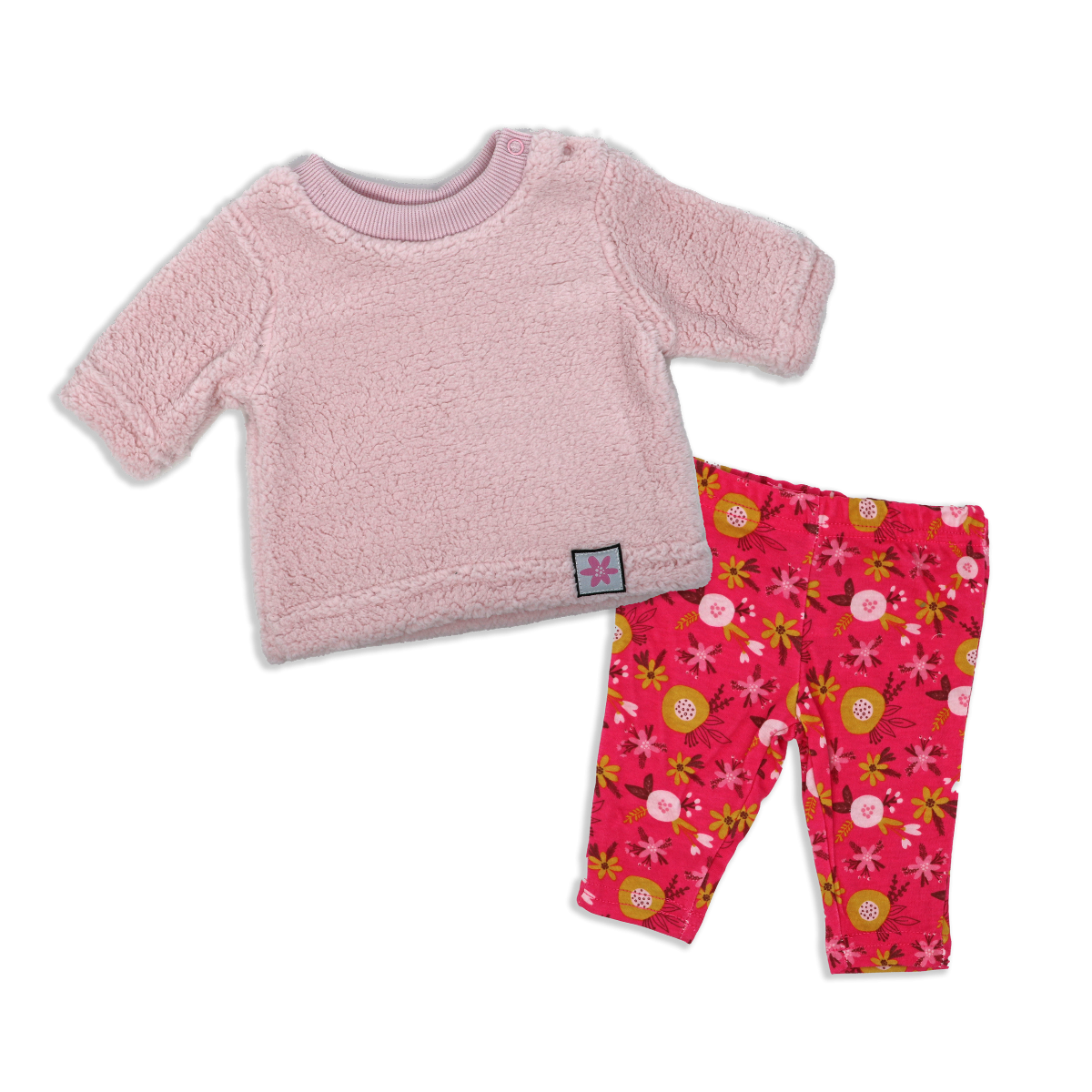 Floral Girl's Sherpa Jogger Set - ittybittybubba