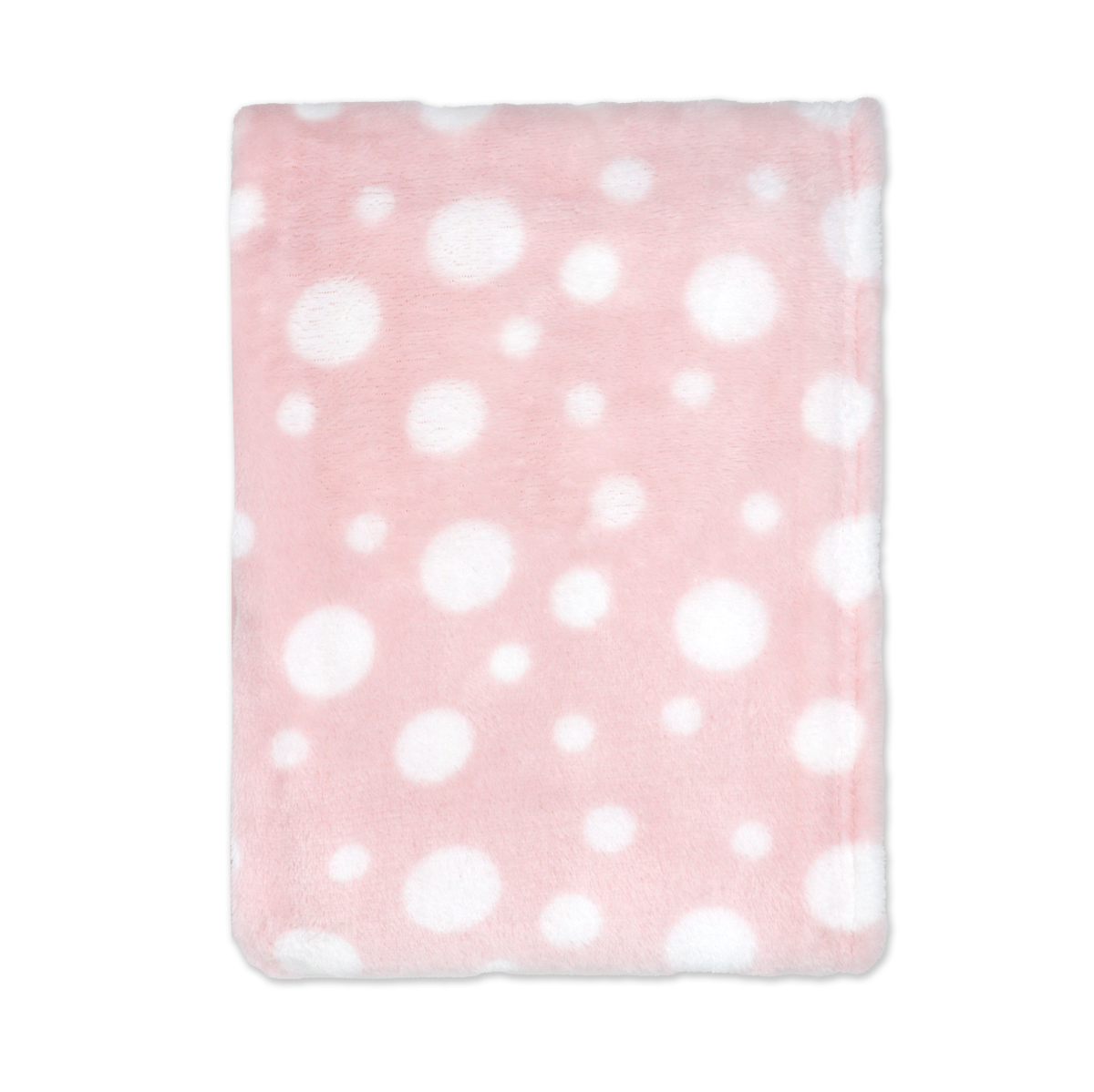 Printed Plush Baby Blanket - Dots - ittybittybubba