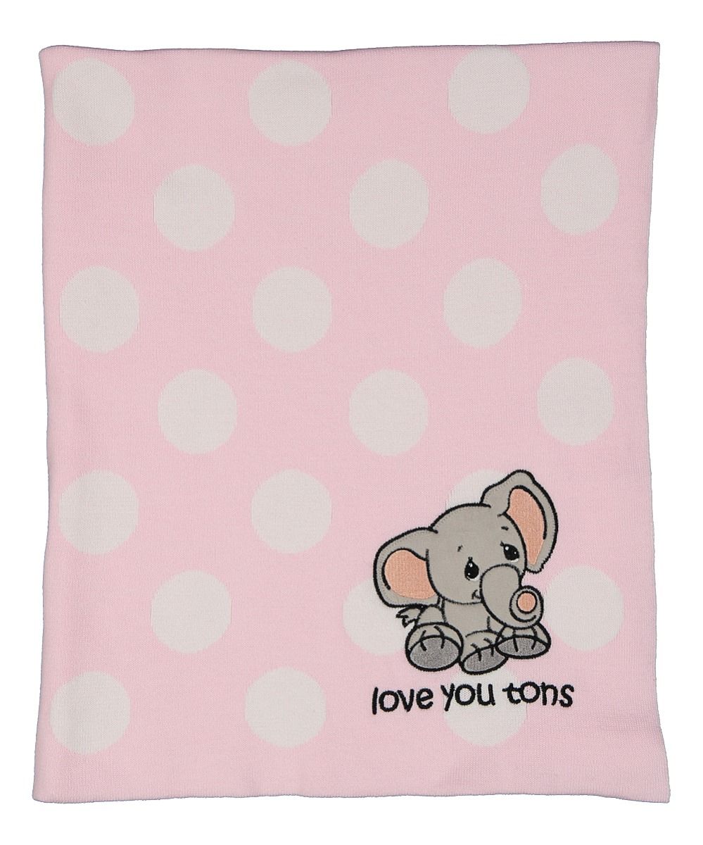 Dot love You Tons Elephant Knit Blanket - ittybittybubba