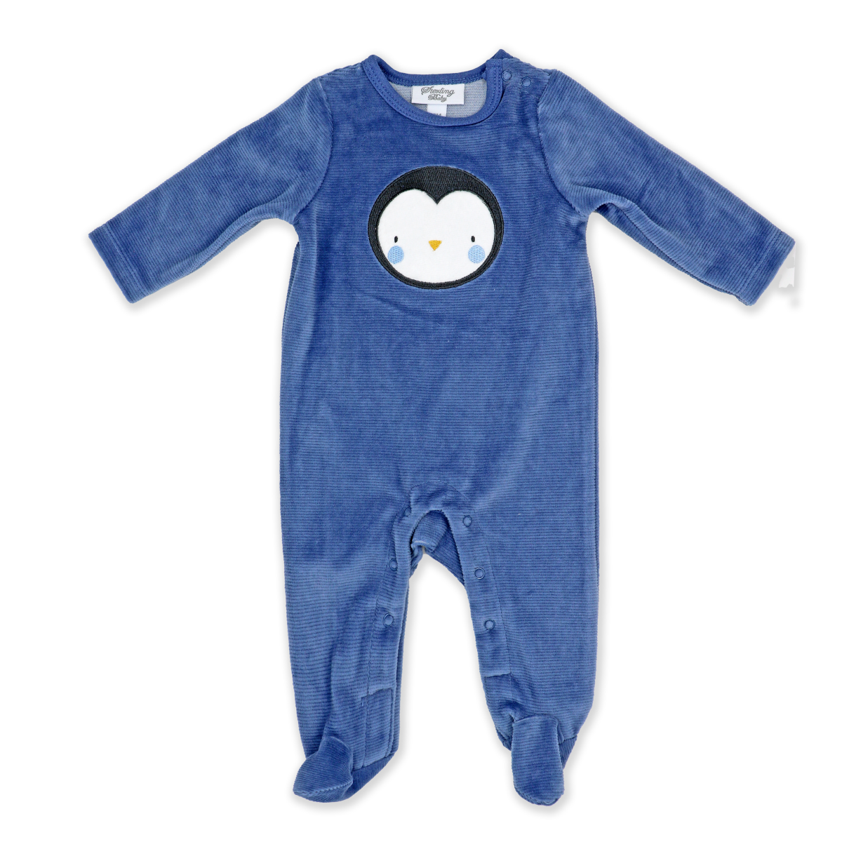 Penguin Baby Ribbed Bodysuit Coverall - ittybittybubba