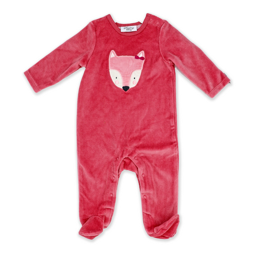 Fox Baby Ribbed Bodysuit Coverall - ittybittybubba