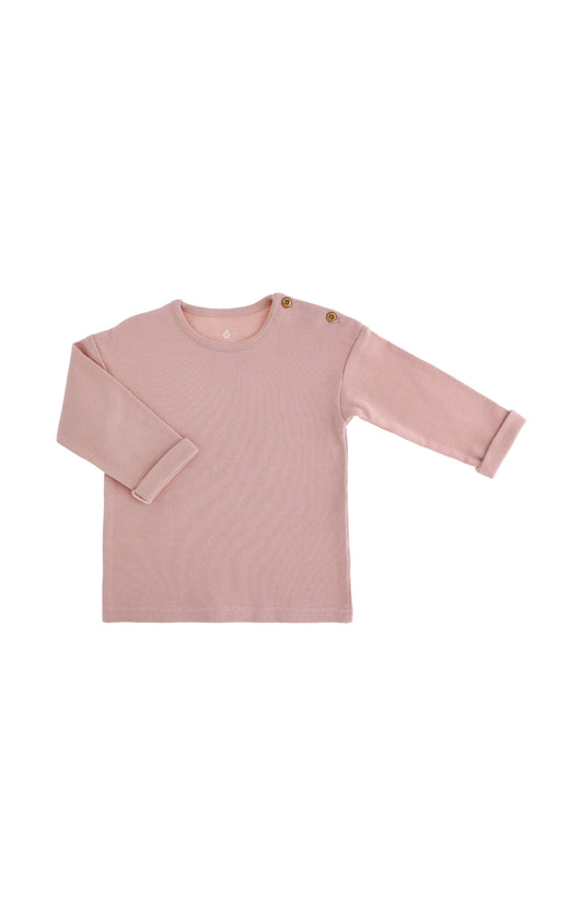 Organic Cotton Misty Rose Toddler Long Sleeve T-Shirt - ittybittybubba