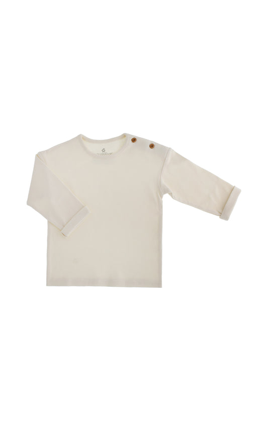 Organic Cotton Eggnog Toddler Long Sleeve T-Shirt - ittybittybubba