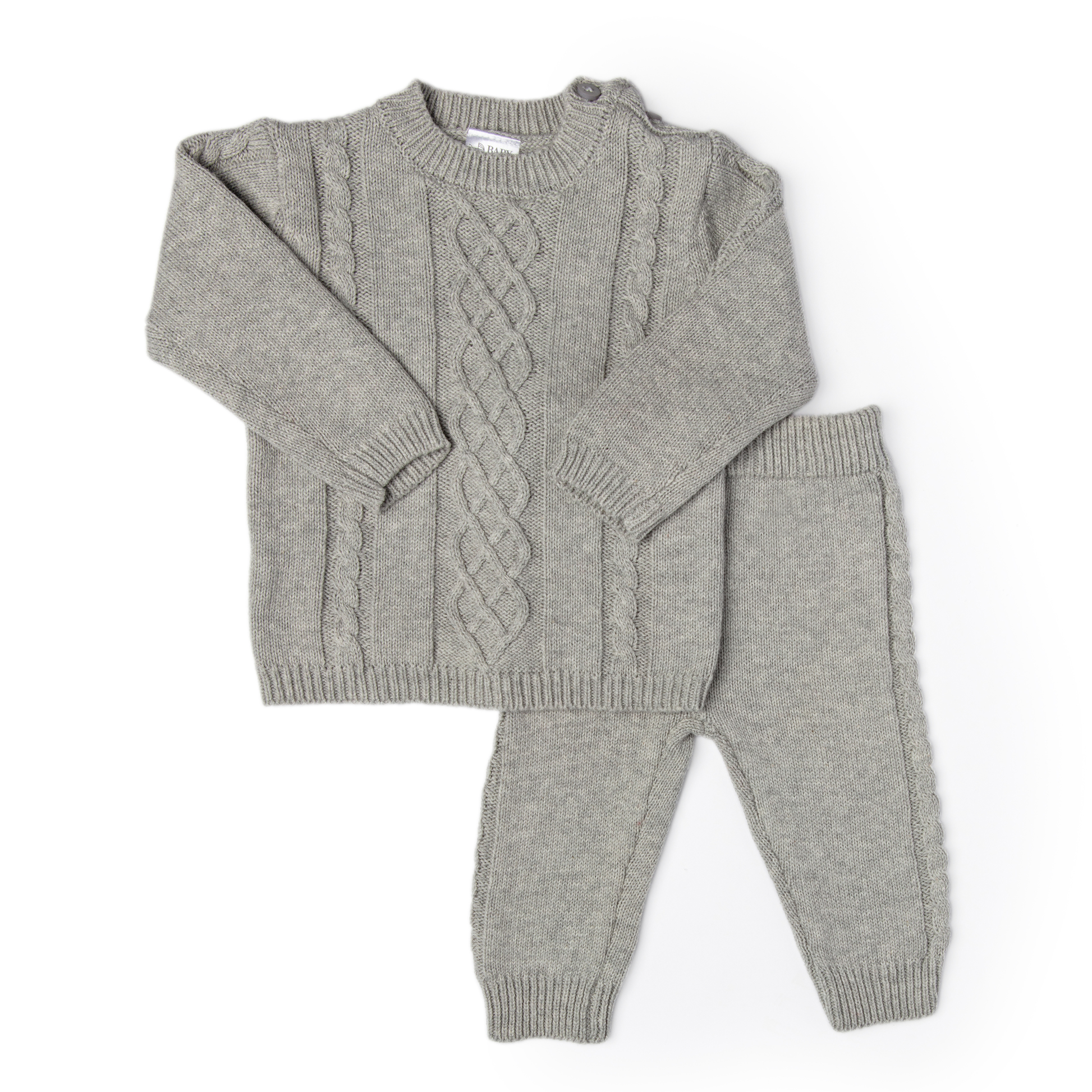 Cable-Knit Baby Sweater Set - ittybittybubba