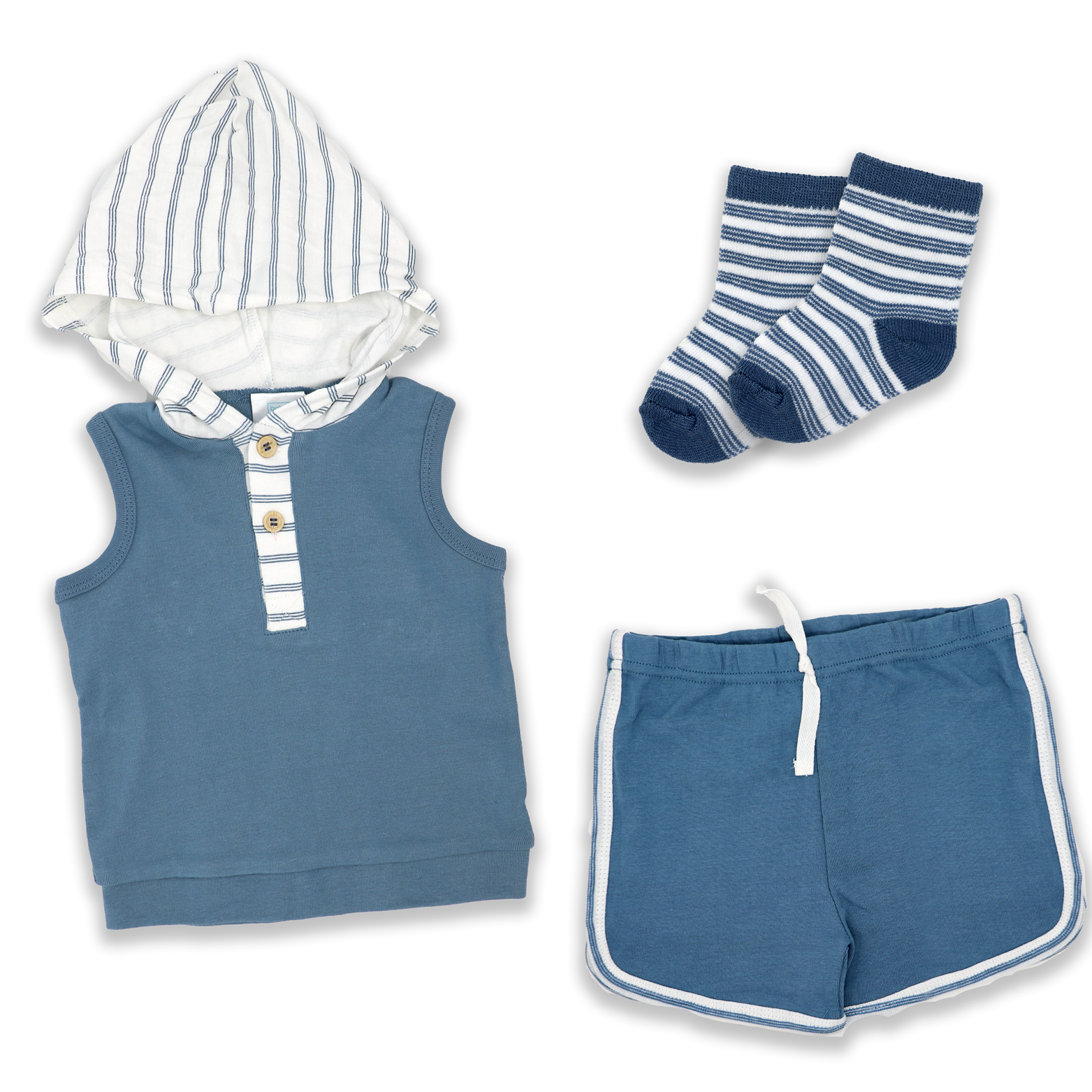 Blues Baby Boy's Shorts Set - ittybittybubba