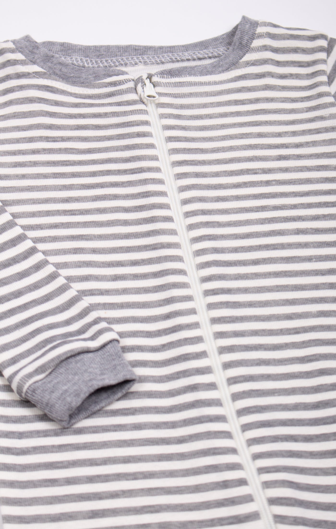 Stripes Footless Baby Sleeper Bodysuit - ittybittybubba