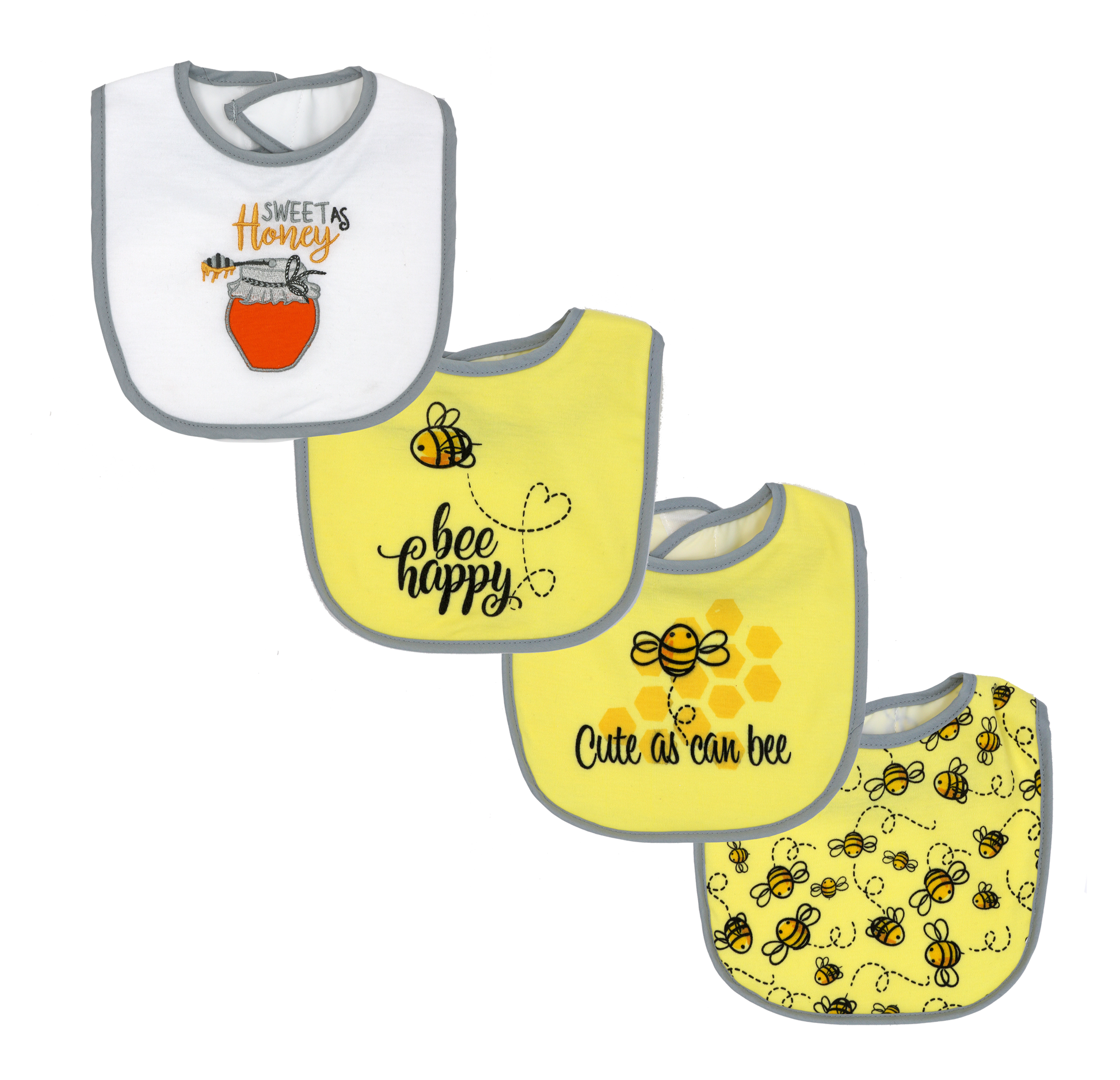 Honey Bee Bib Set - ittybittybubba