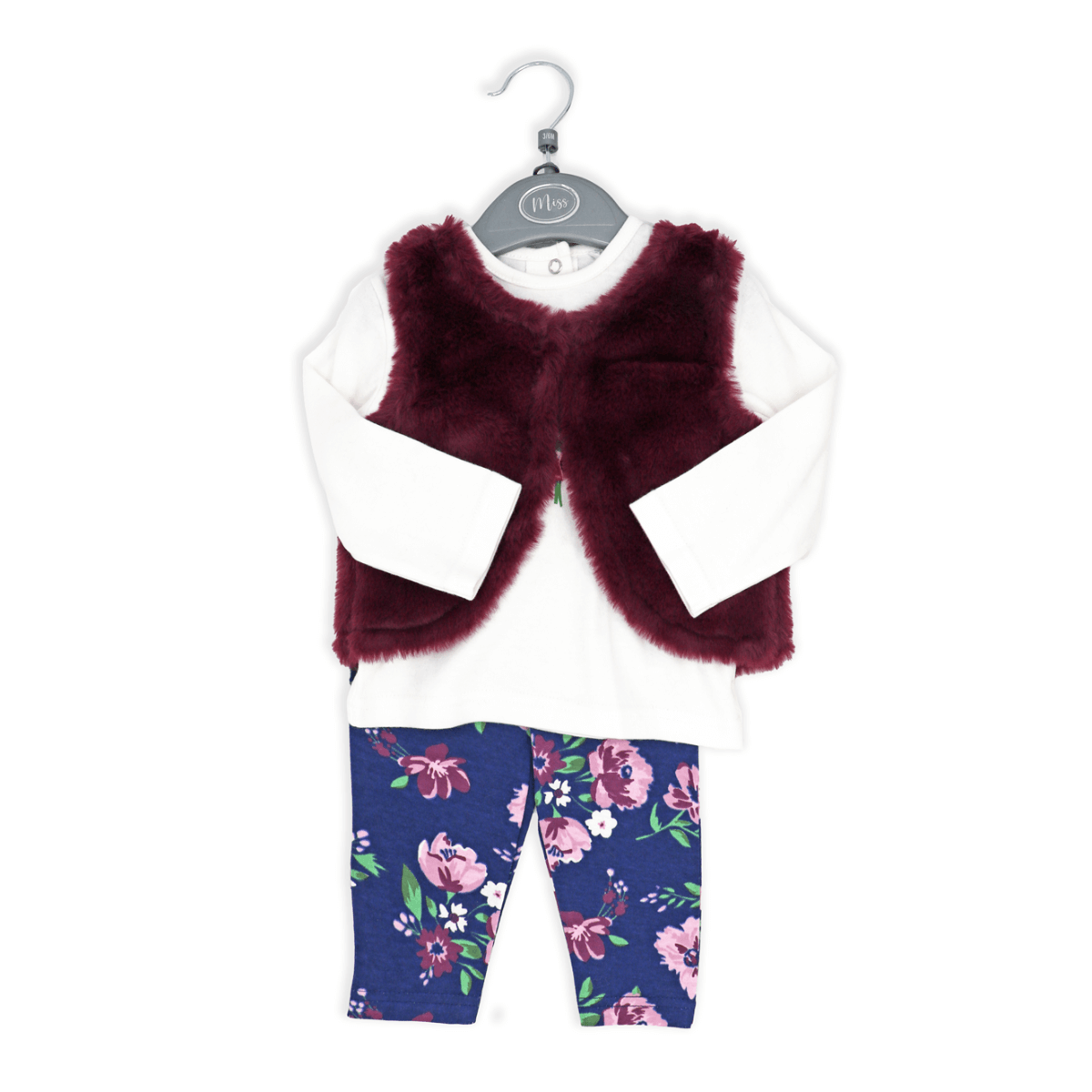 Baby Girl's Jogger and Vest Set - Floral - ittybittybubba